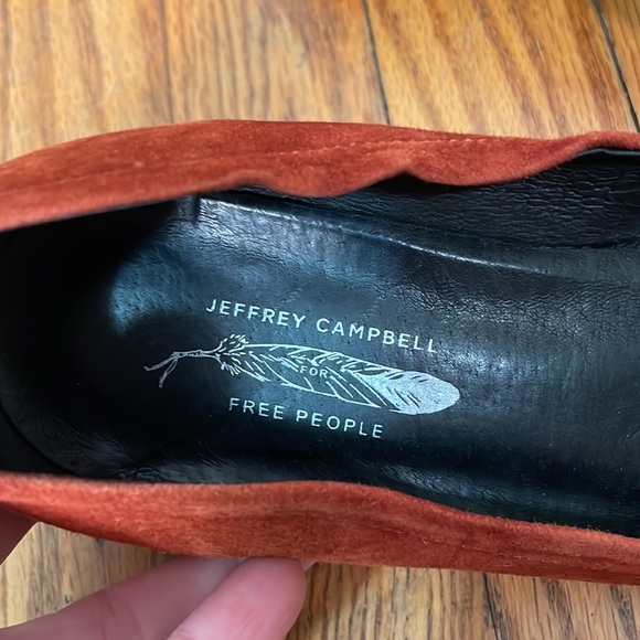 Free People Jeffrey Campbell Burnt Orange Suede Cyndi Block Heel Women’s Size 8 - Picture 7 of 10